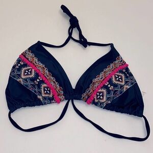 Catalina Navy Embroidery Swim Bikini Top M